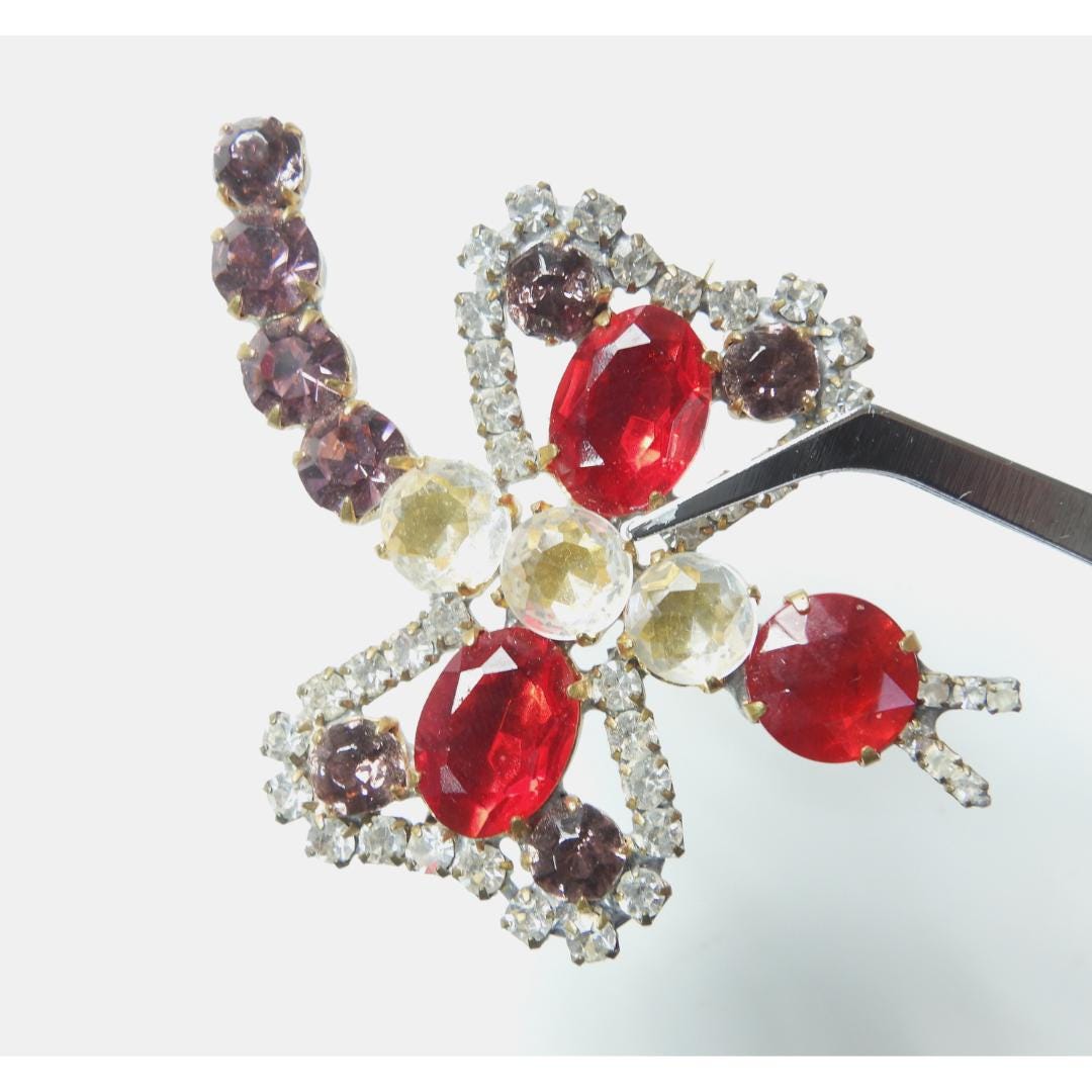 Dragonfly Czech Glass Brooch
