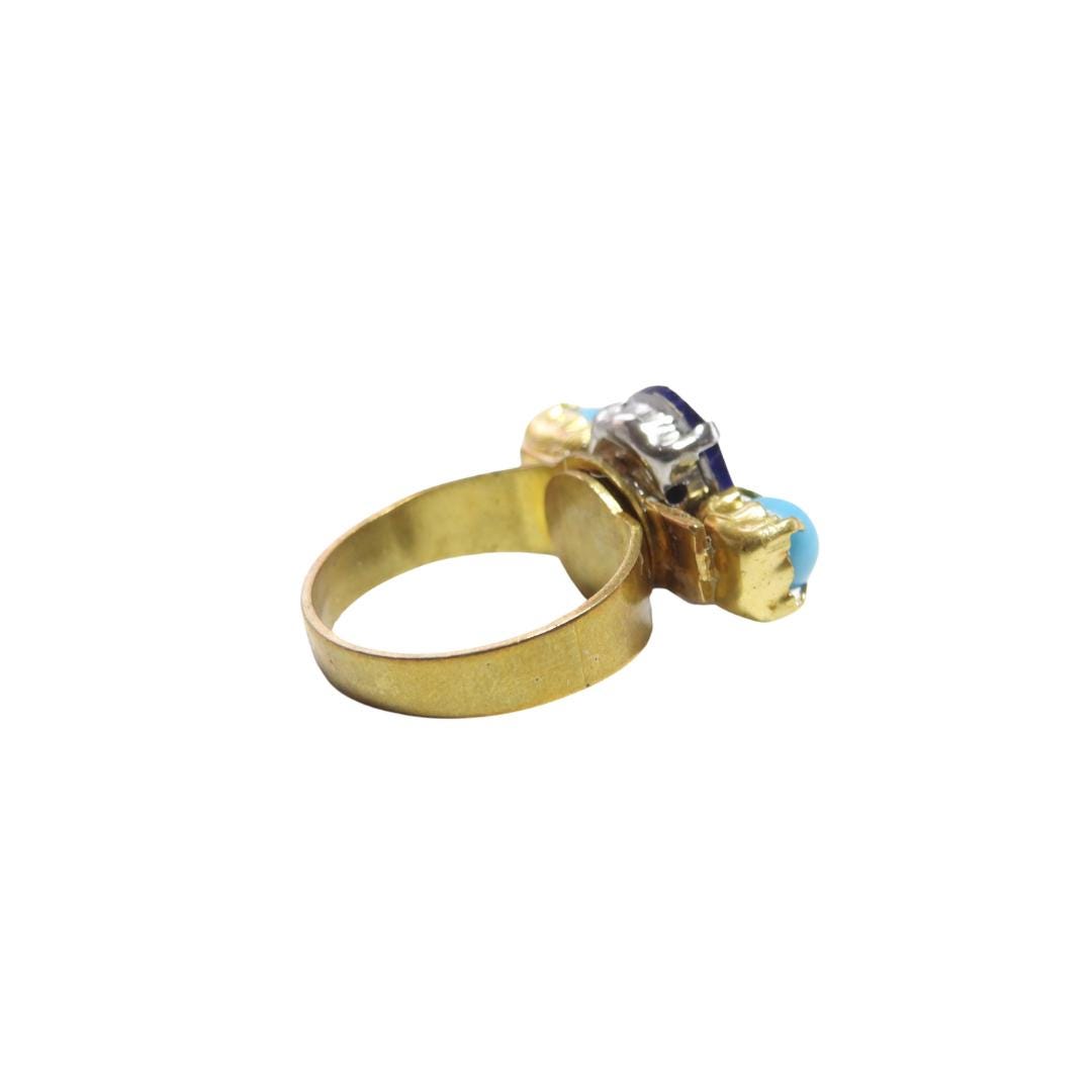 Handmade Royal Blue Adjustable Ring – Size 8, Ships fast - Gift idea for mom, girlfriend, or a friend - Lightweight, comfortable to wear