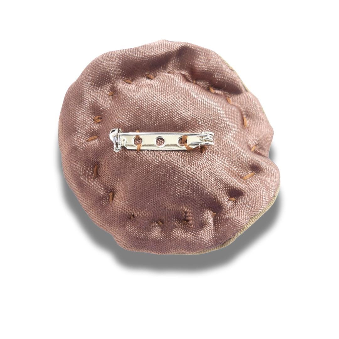 Vintage Statement Brooch – Lightweight Handmade Pin with Brown Rhinestones, Perfect for Coats, Hats, Purses & Gifts for Her - Fast Shipping