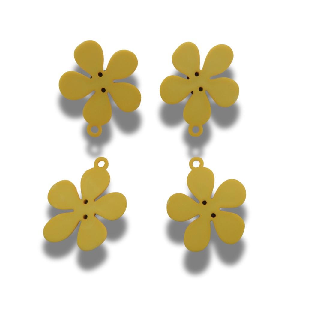 Vintage inspired Flower Charms for Jewelry Making
