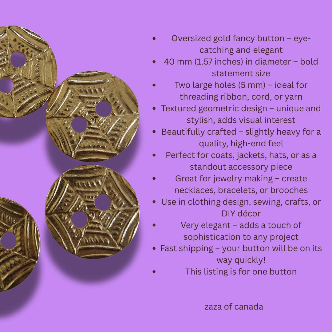 Jumbo Gold Button