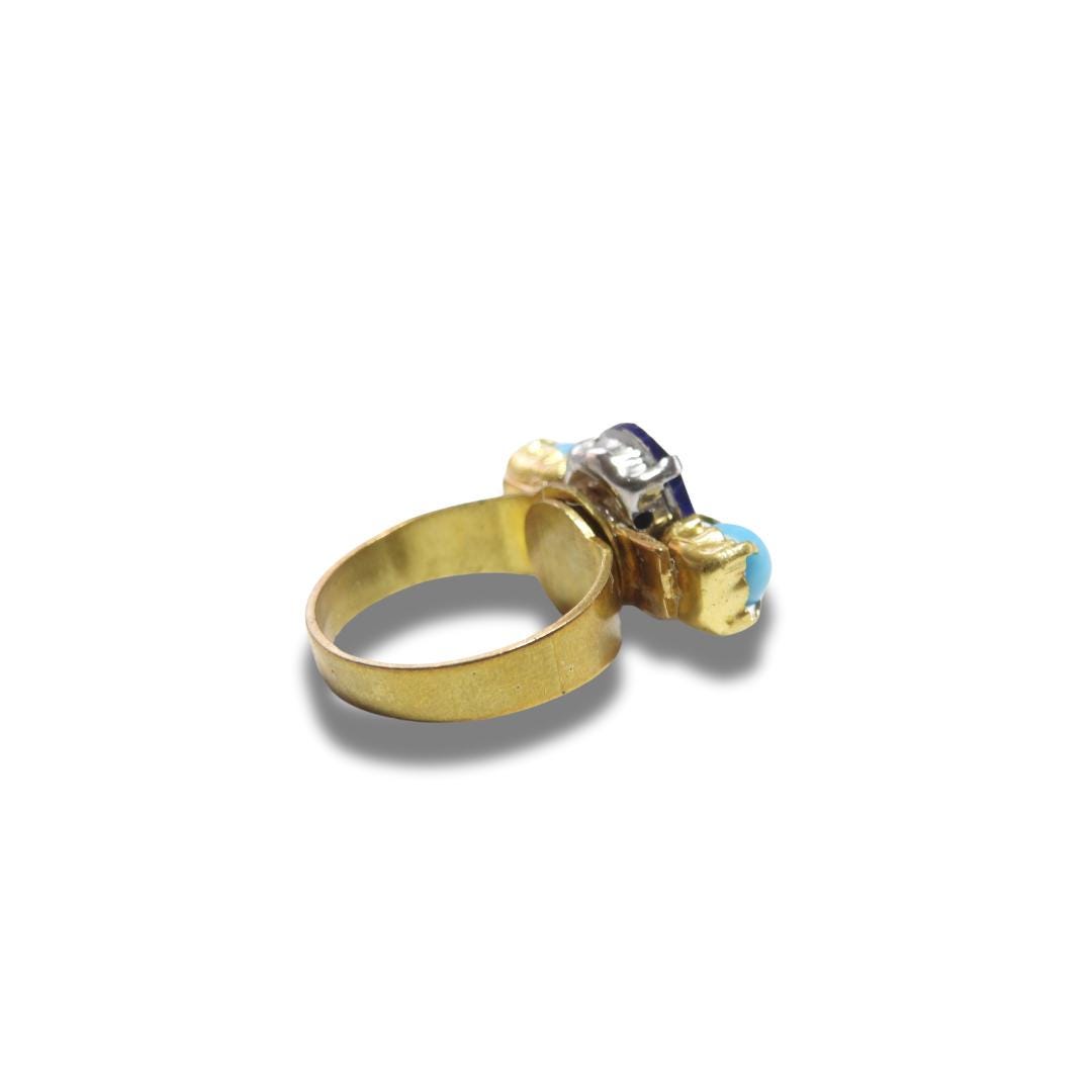 Handmade Royal Blue Adjustable Ring – Size 8, Ships fast - Gift idea for mom, girlfriend, or a friend - Lightweight, comfortable to wear