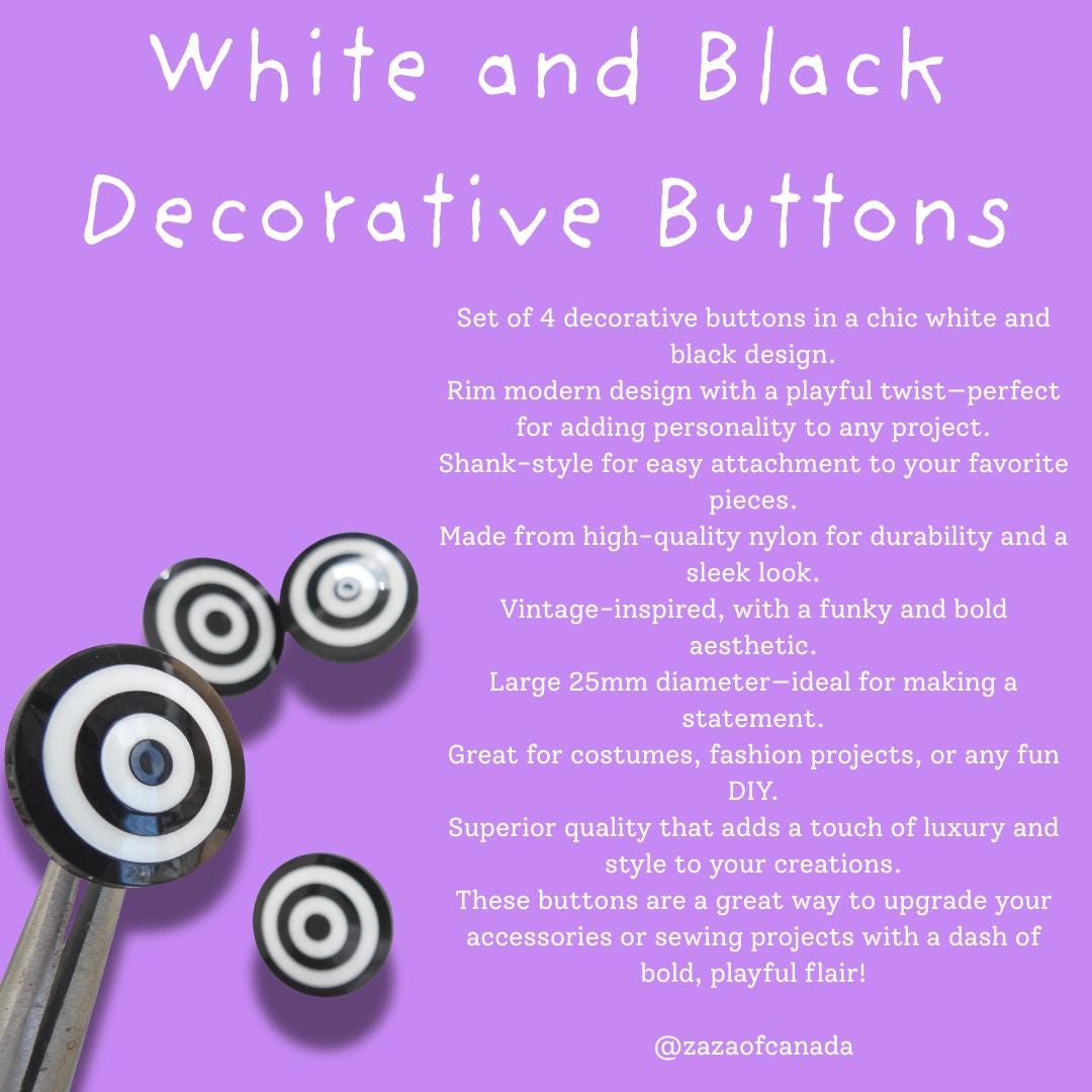 White and Black Decorative Buttons