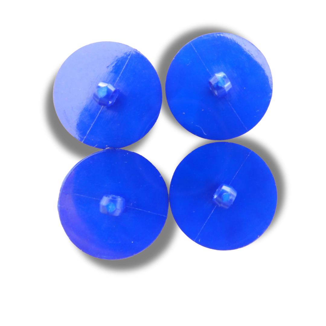 Decorative blue Shank Back Buttons Set of 5 | Made in Italy, 20mm fancy and Floral, for Sewing Jackets, Coats, Dresses, DIY Crafts