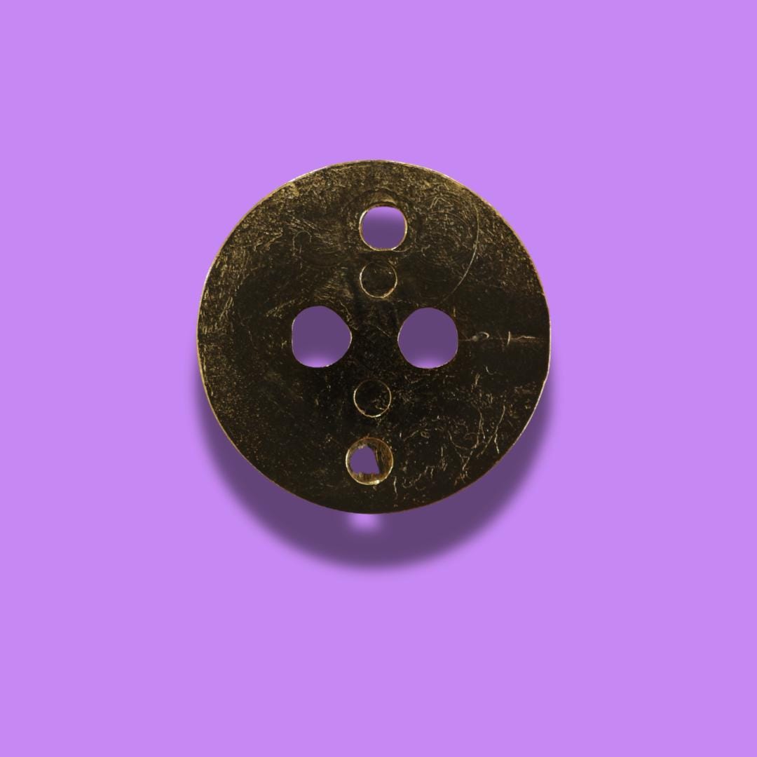 Jumbo Gold Button