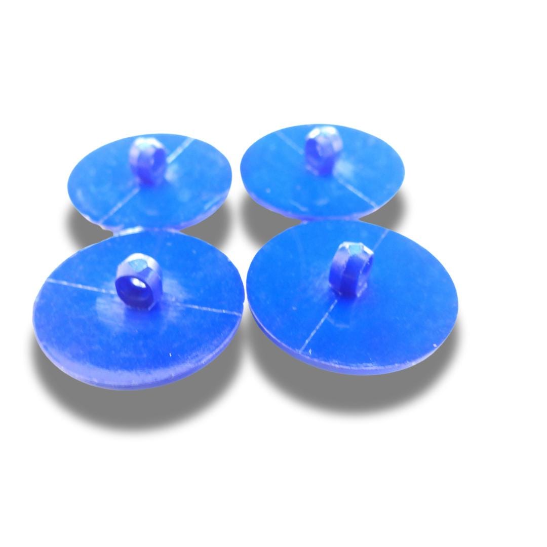 Decorative blue Shank Back Buttons Set of 5 | Made in Italy, 20mm fancy and Floral, for Sewing Jackets, Coats, Dresses, DIY Crafts