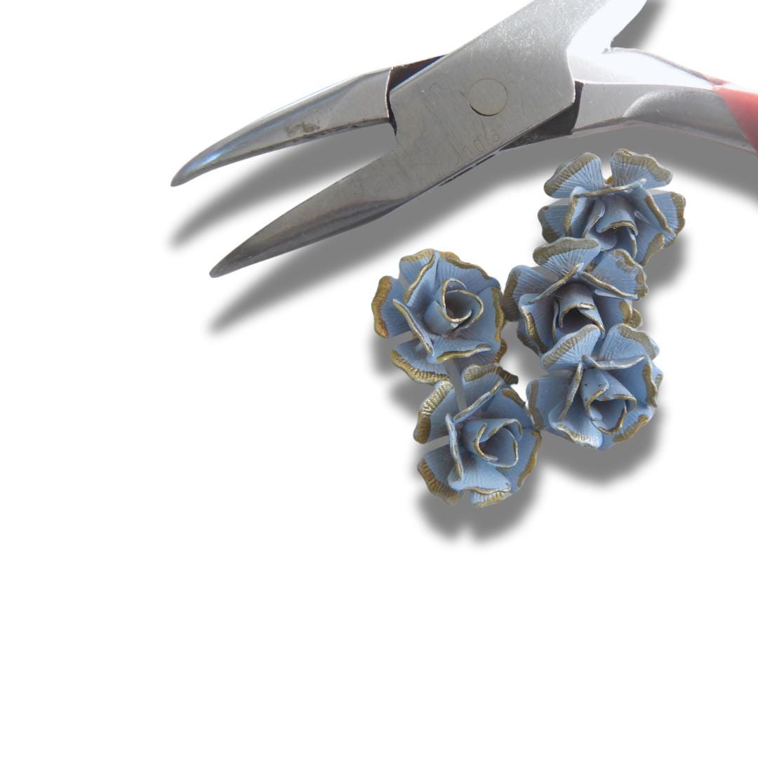 blue color rose buttons