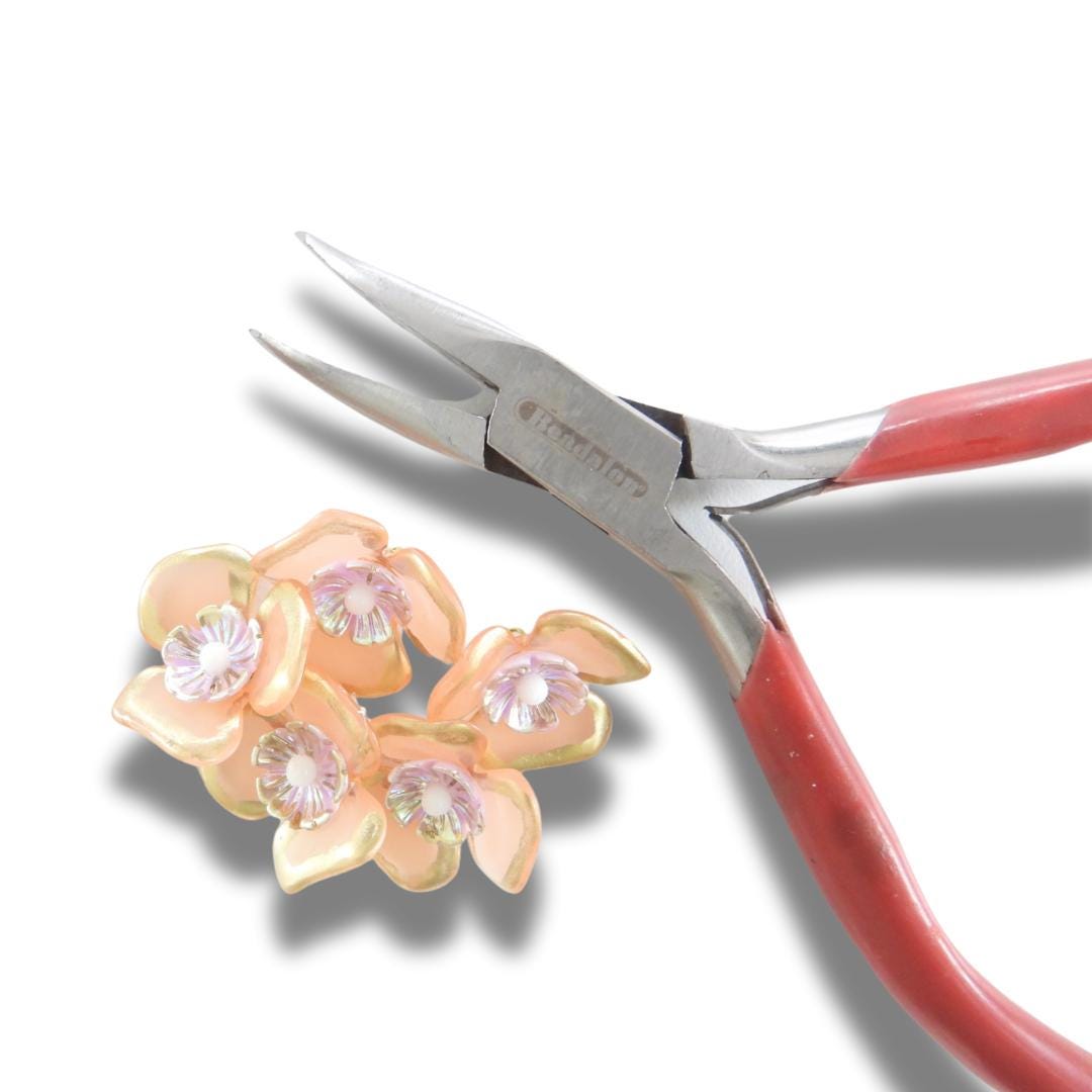 Set of 5 pastel flower buttons with shimmery finishes. Perfect for embellishing nude, beige, tan accessories, crafts, or DIY jewelry. 20 mm