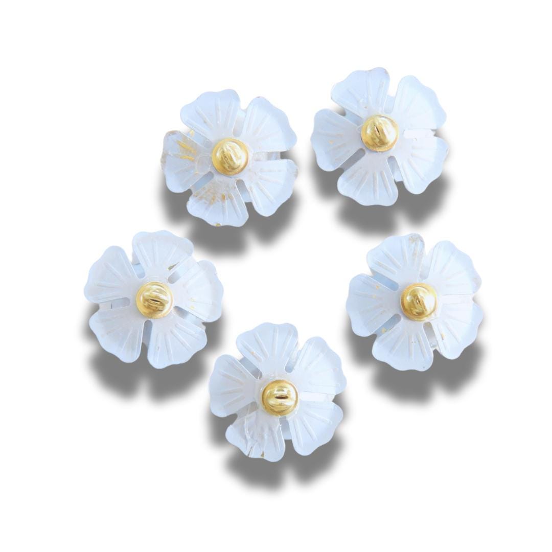 rose buttons blue 10 mm