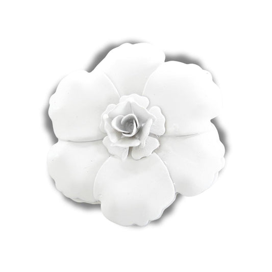 Charming Retro-Inspired Flower Brooch - Inspired by vintage brooches from the 1950s and 60s. Simple and elegant, perfect as bridal jewelry.