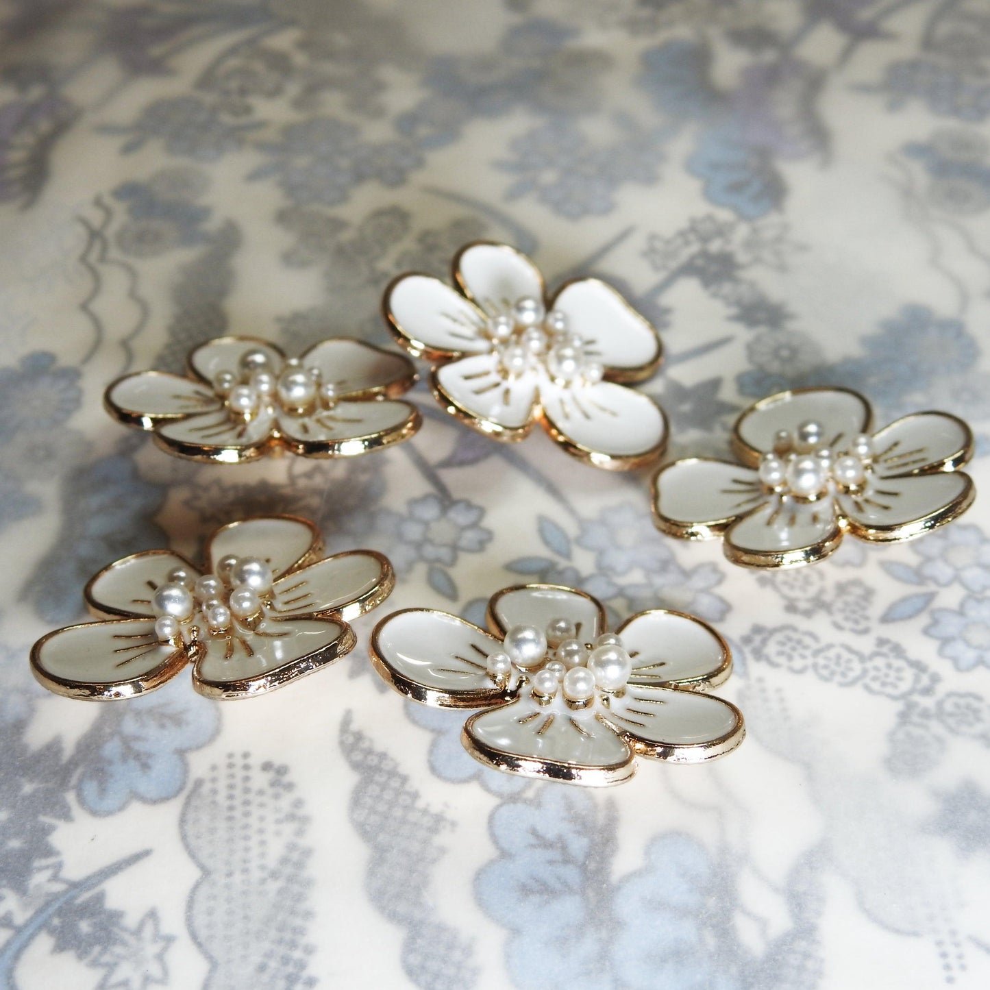 large flower buttons
