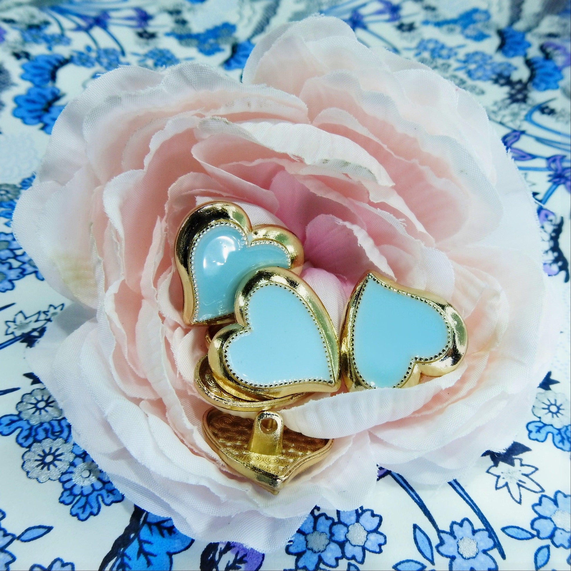 blue decorative buttons