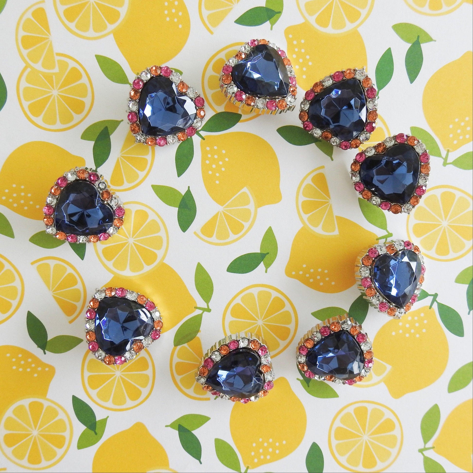 large heart shaped buttons