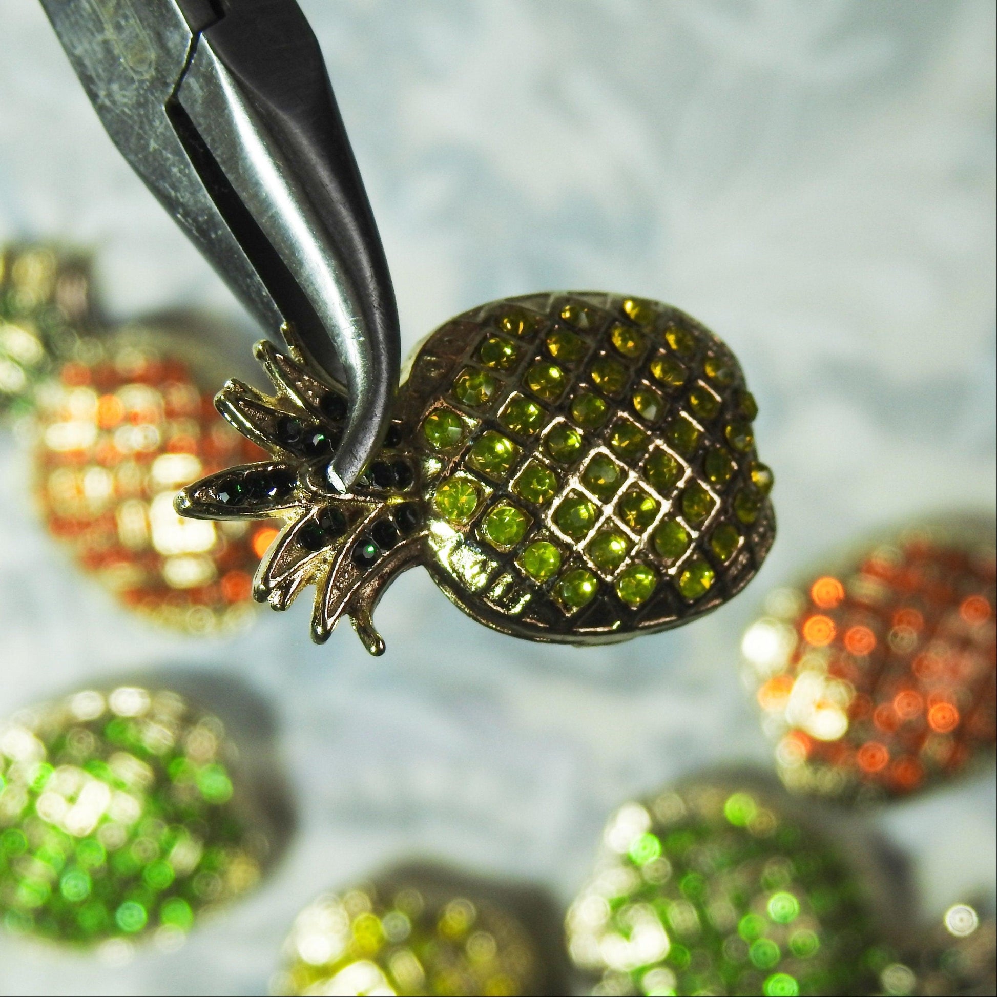 Pineapple embellishments for jacket
