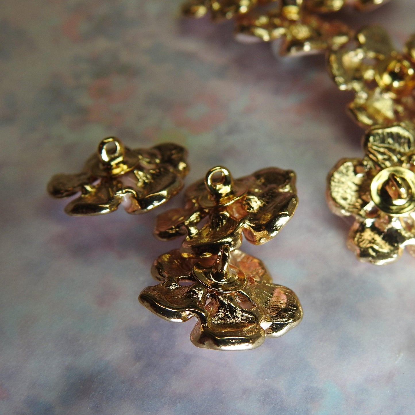 small flower shaped buttons