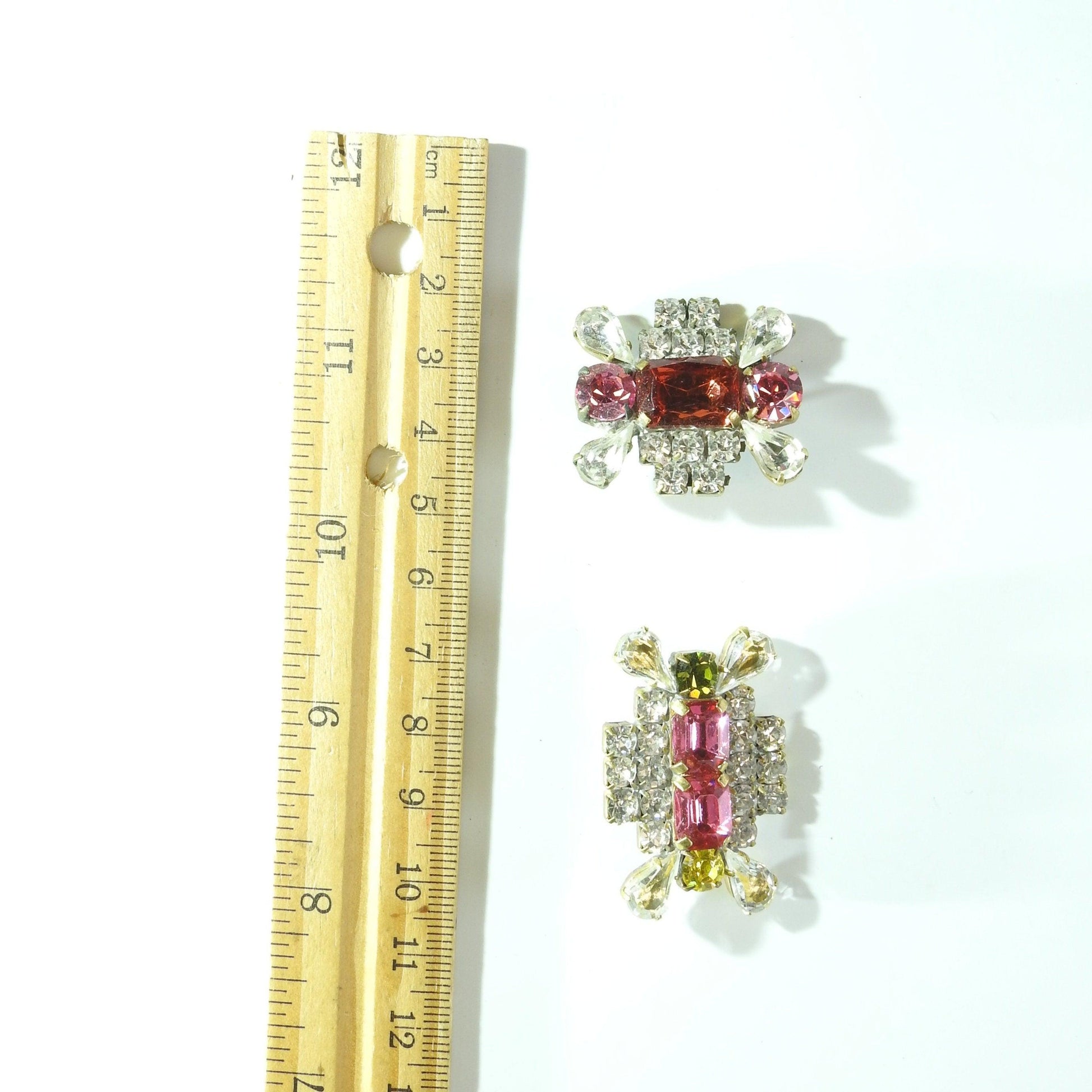Pink metal shank buttons