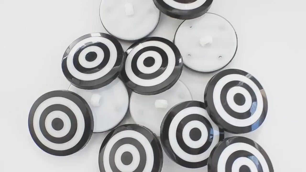White and Black Decorative Buttons