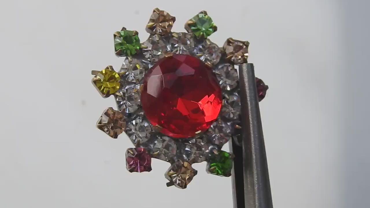Luxurious Jumbo Czech Glass Buttons with Shank