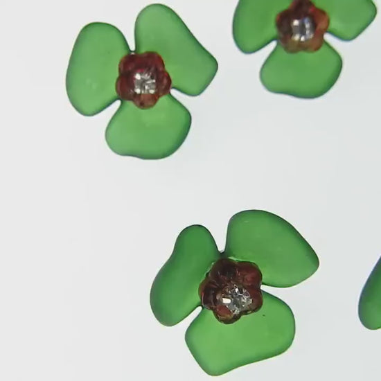 Flower-Shaped Jewel Buttons with a shank