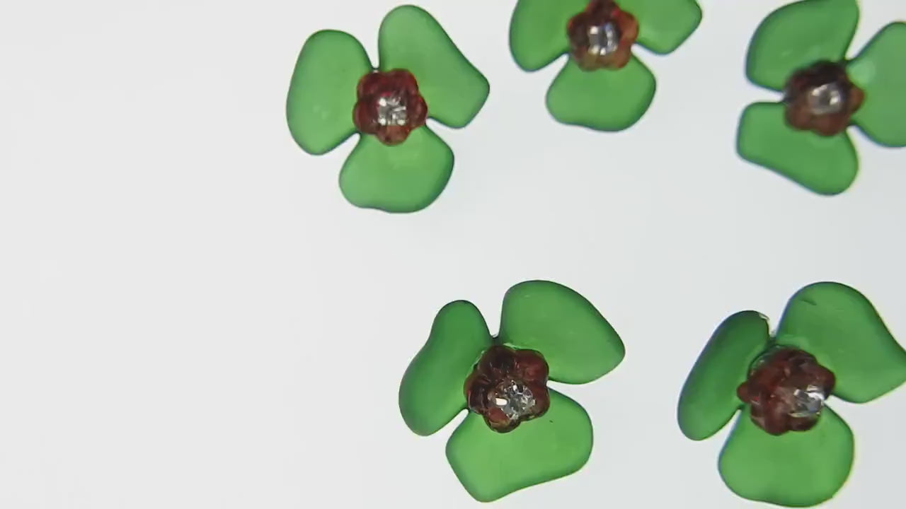 Flower-Shaped Jewel Buttons with a shank