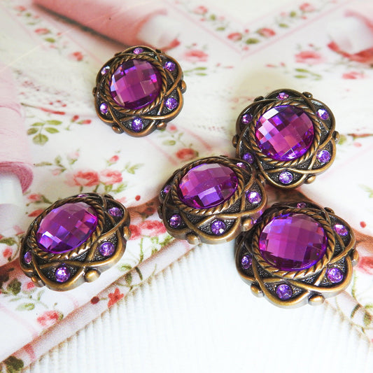 Large rhinestone buttons