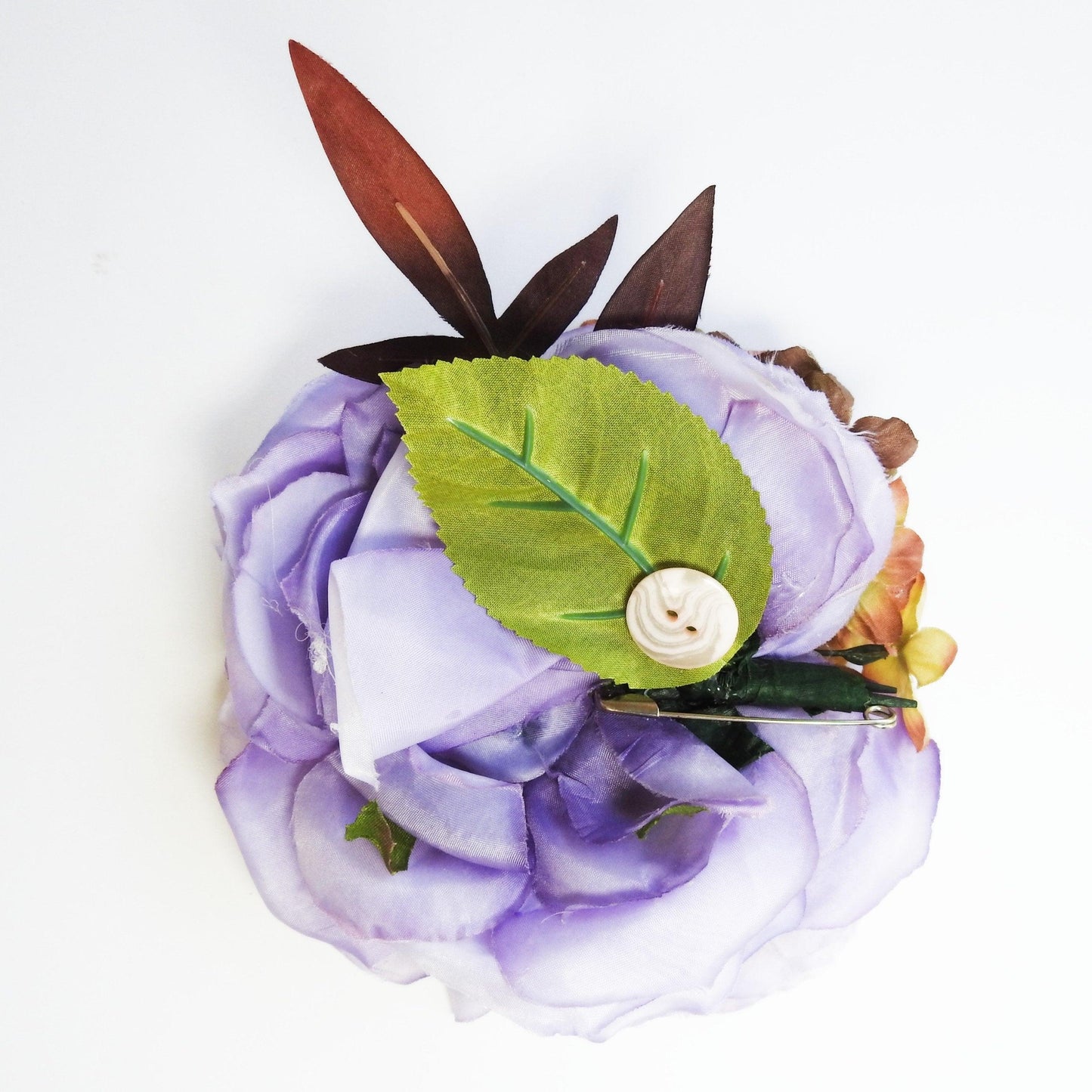 Purple flower brooch, very large summer brooch, jewelry accessories for mom, pastel violet wedding brooch | 5'' - 12 cm