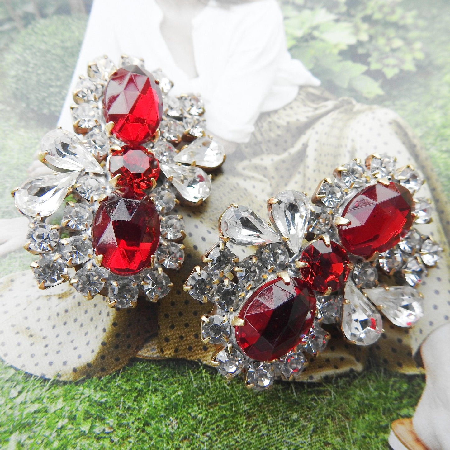 Red fancy glass embellishments