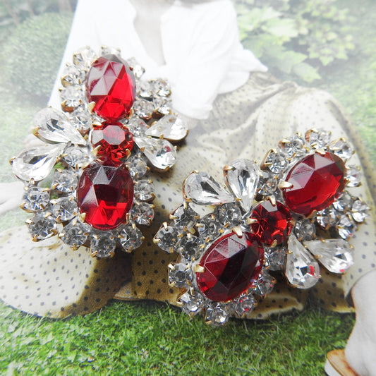 Red fancy glass embellishments