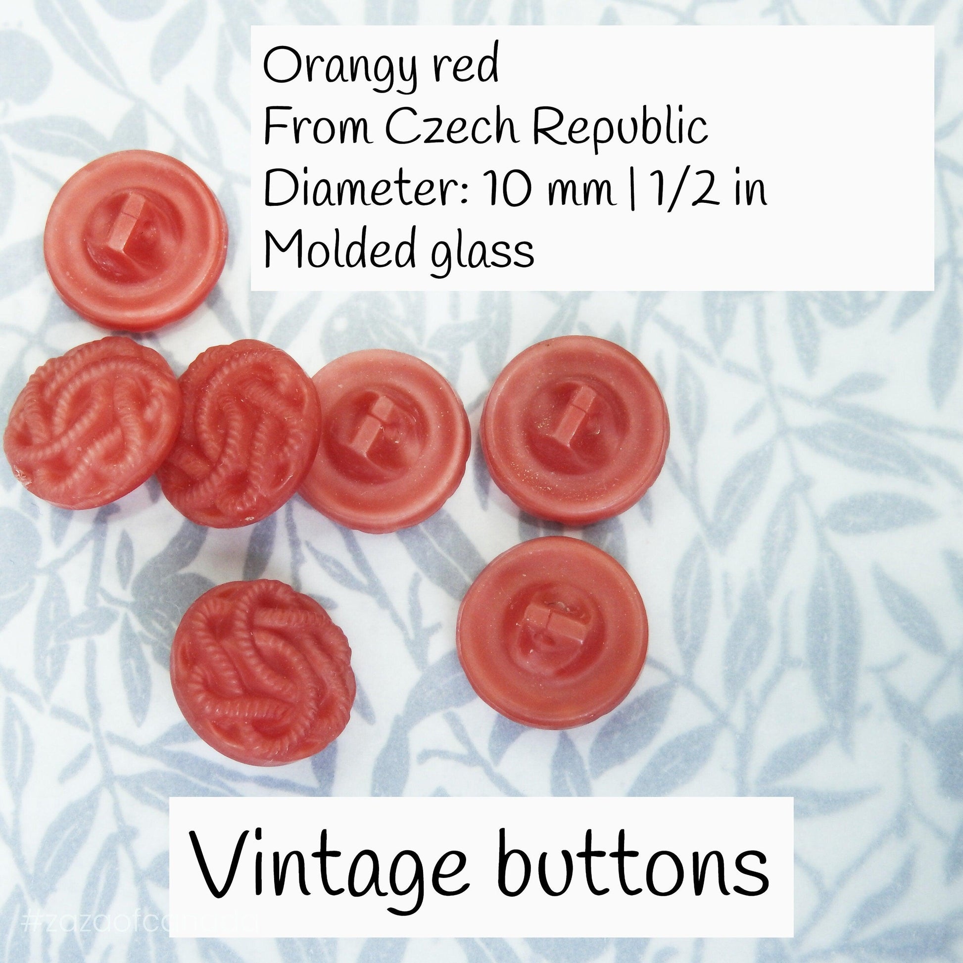 vintage glass buttons for sale