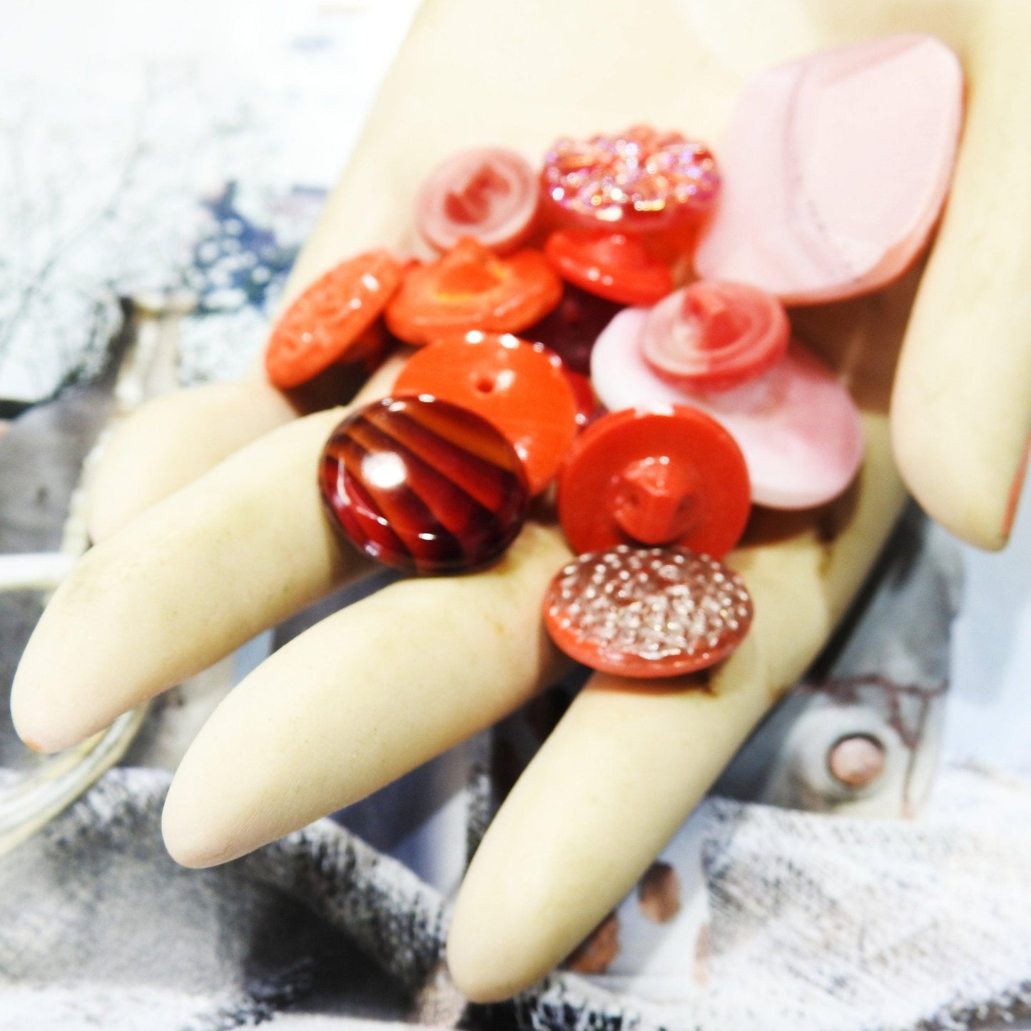 vintage glass buttons for sale