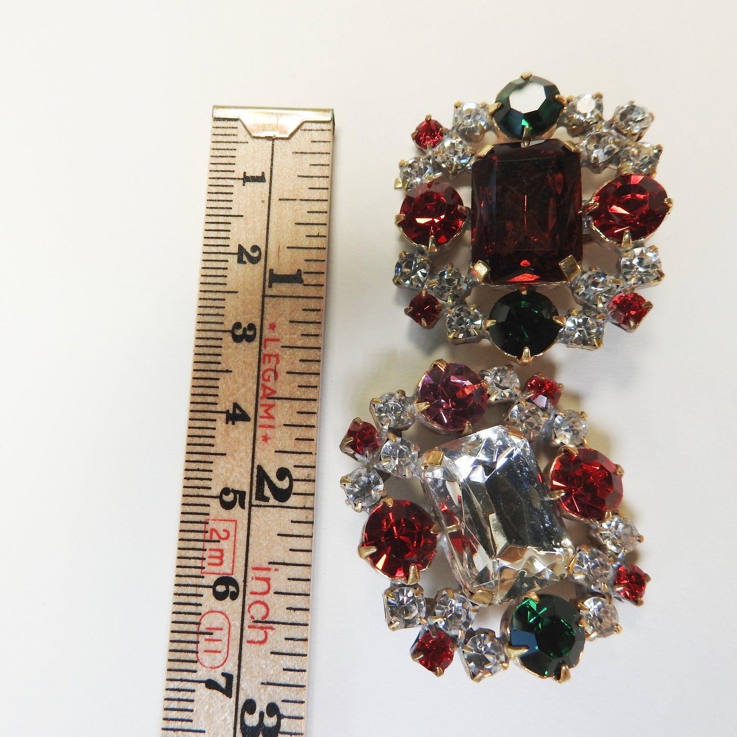 Unique fancy glass buttons, beautiful jewelry findings, unusual sewing gifts, extra-large buttons for coat and blazer , 1.57x 1.18''