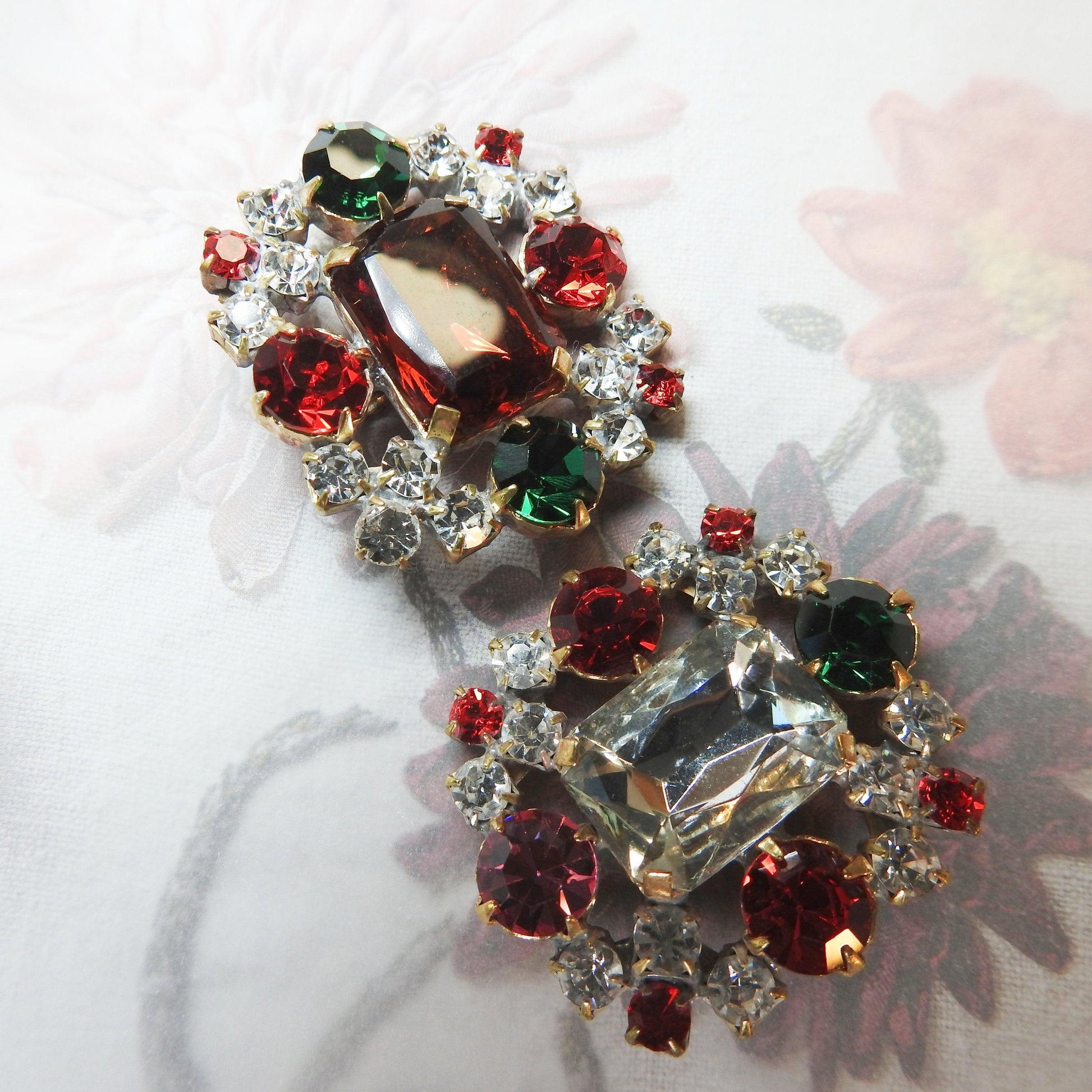 Unique fancy glass buttons, beautiful jewelry findings, unusual sewing gifts, extra-large buttons for coat and blazer , 1.57x 1.18''