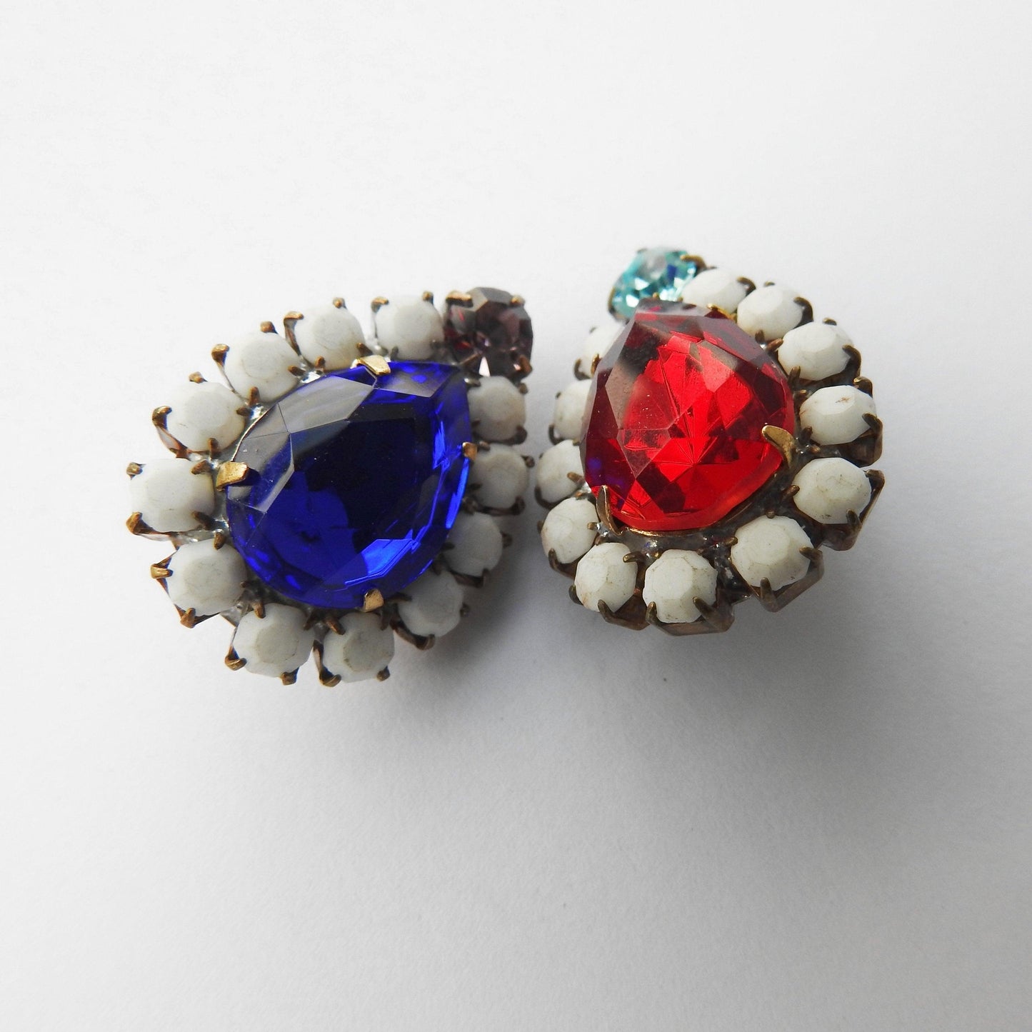 Unique shape crystal buttons, vintage style jewelry buttons, fancy glass buttons for sewing, making jewelry & bracelets, unique sewing gift