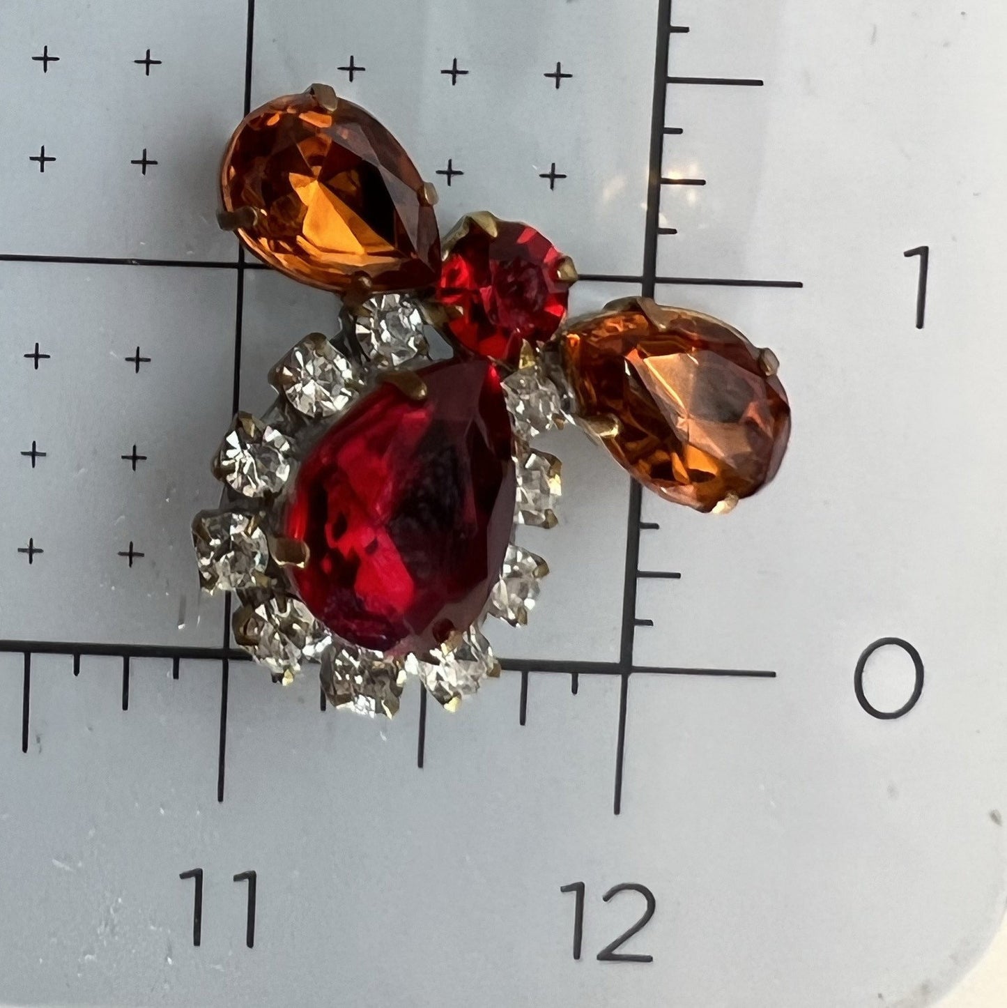 rhinestone glass embellishment button, etsy canada