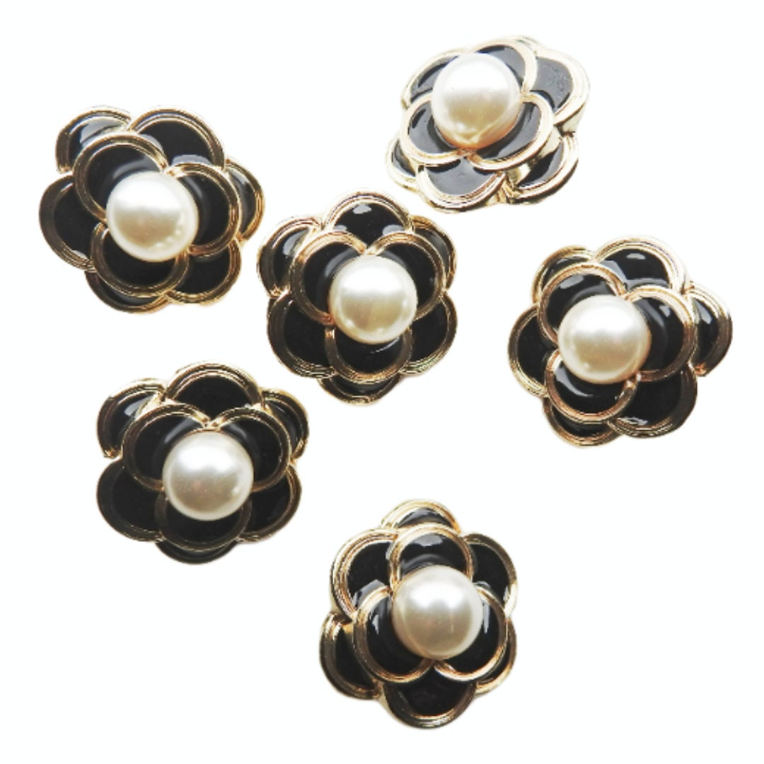 Fancy camelia flower buttons