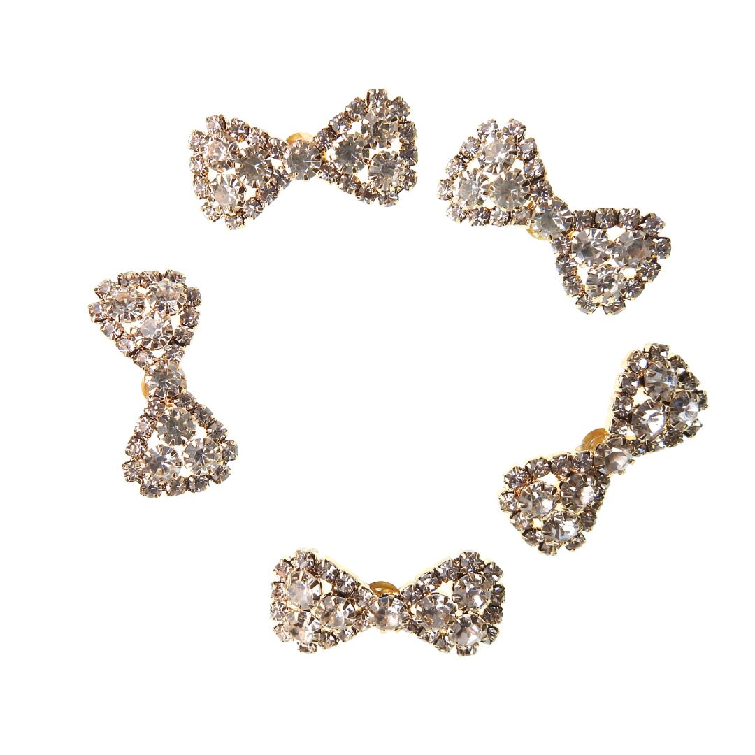 Sparkly bow-shaped buttons