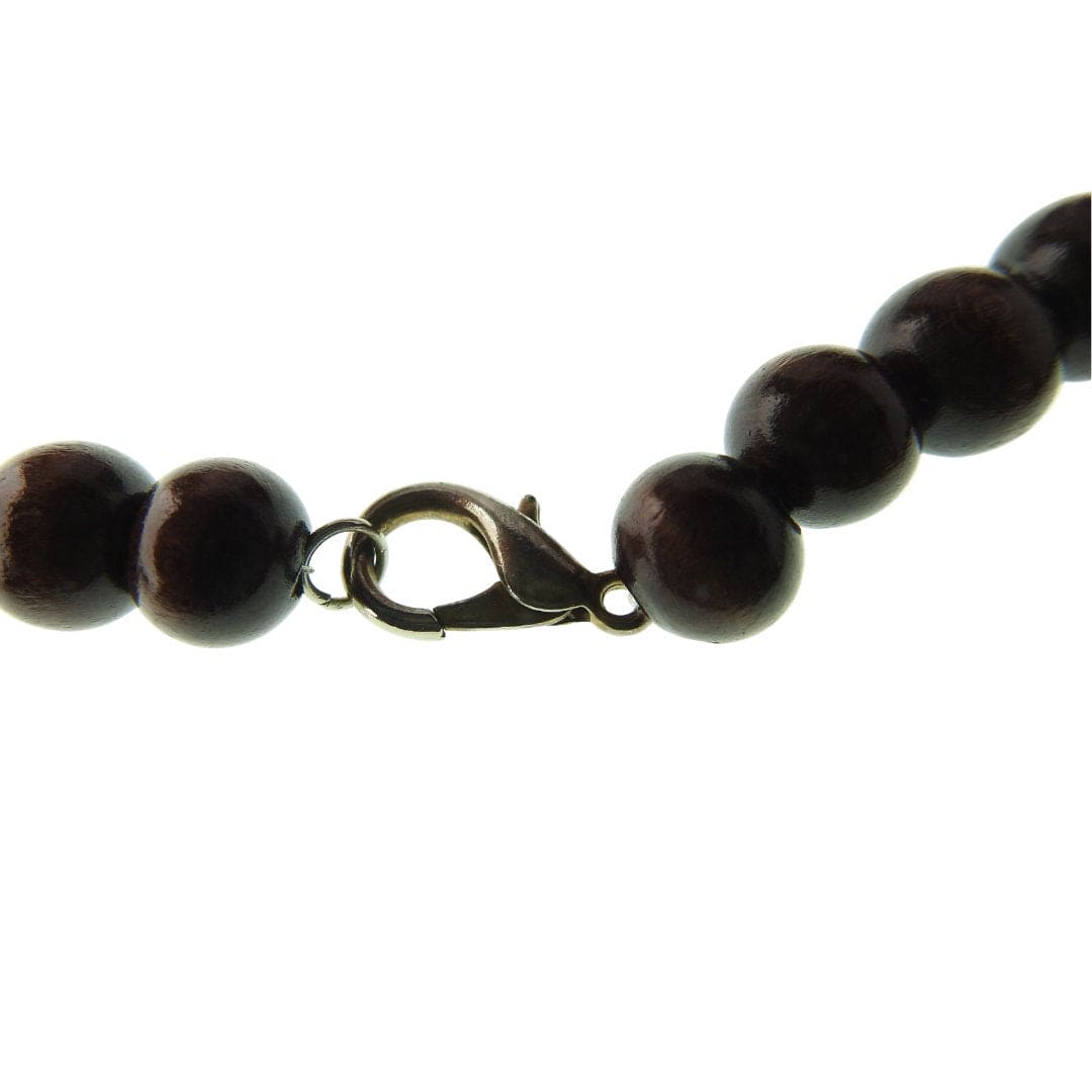 necklace with wooden beads