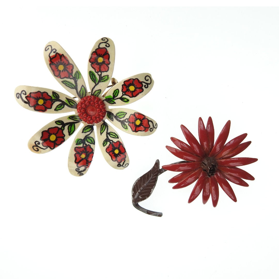 Unique vintage enamel brooches for women