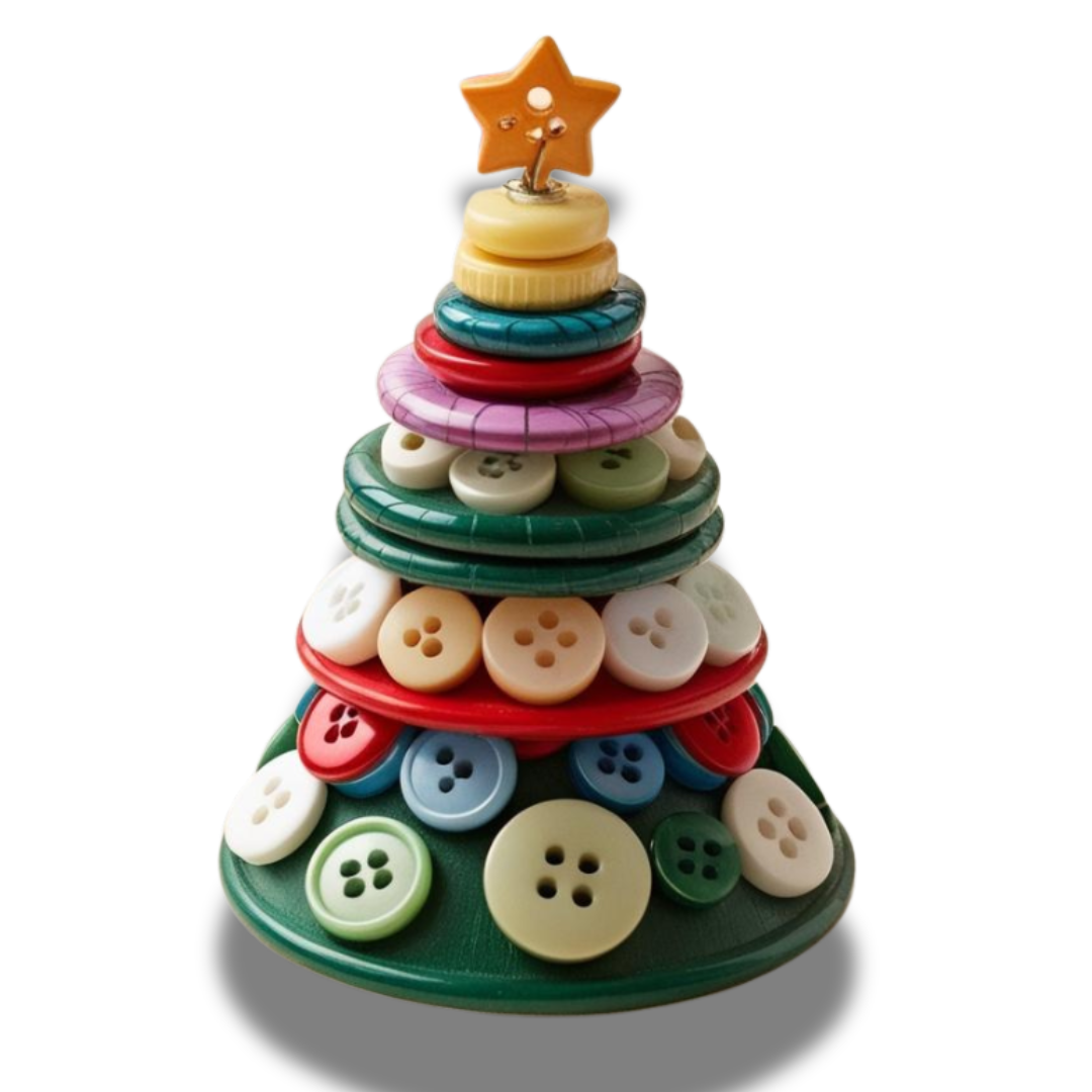 How to Make Button Xmas Trees