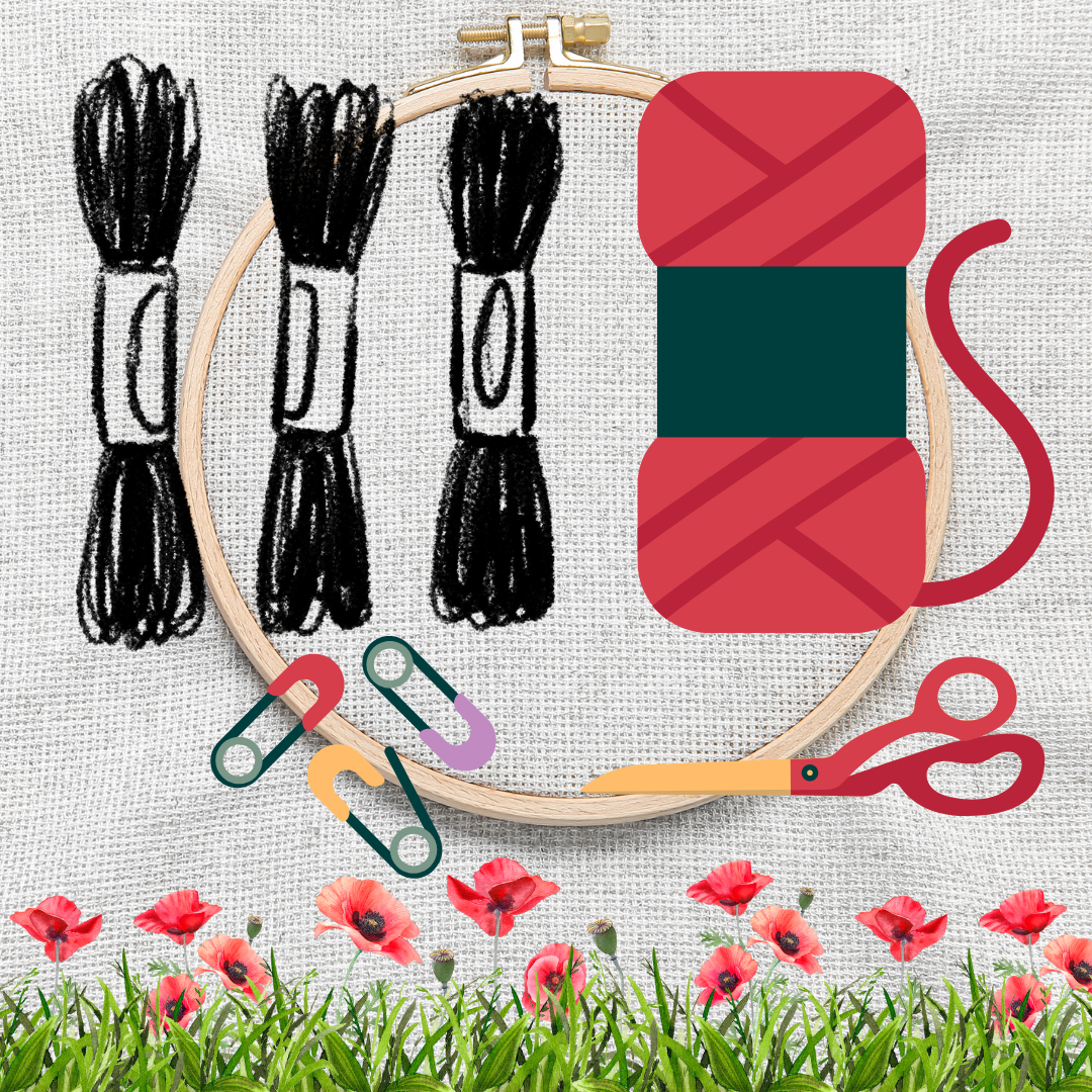 Fusing Traditional Embroidery with Poppy Button Accents
