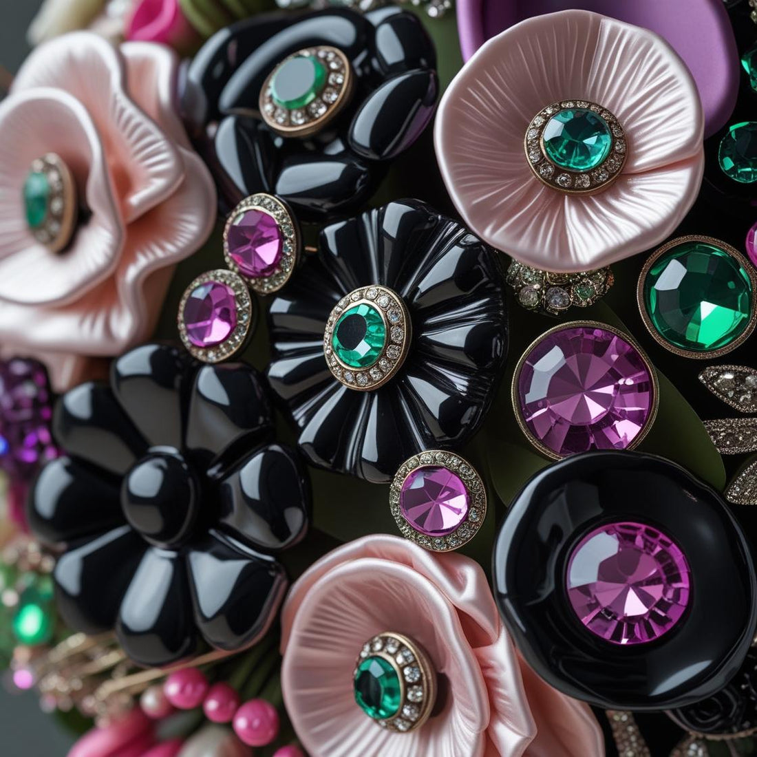  Creative Ways to Sew with Tiny Vintage Black Glass Buttons