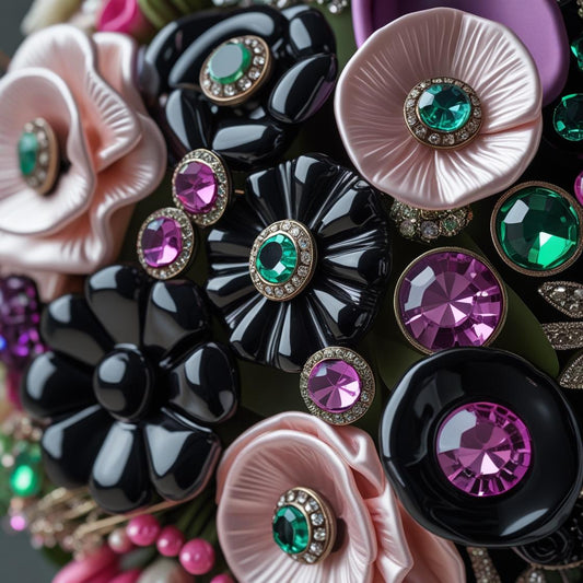  Creative Ways to Sew with Tiny Vintage Black Glass Buttons