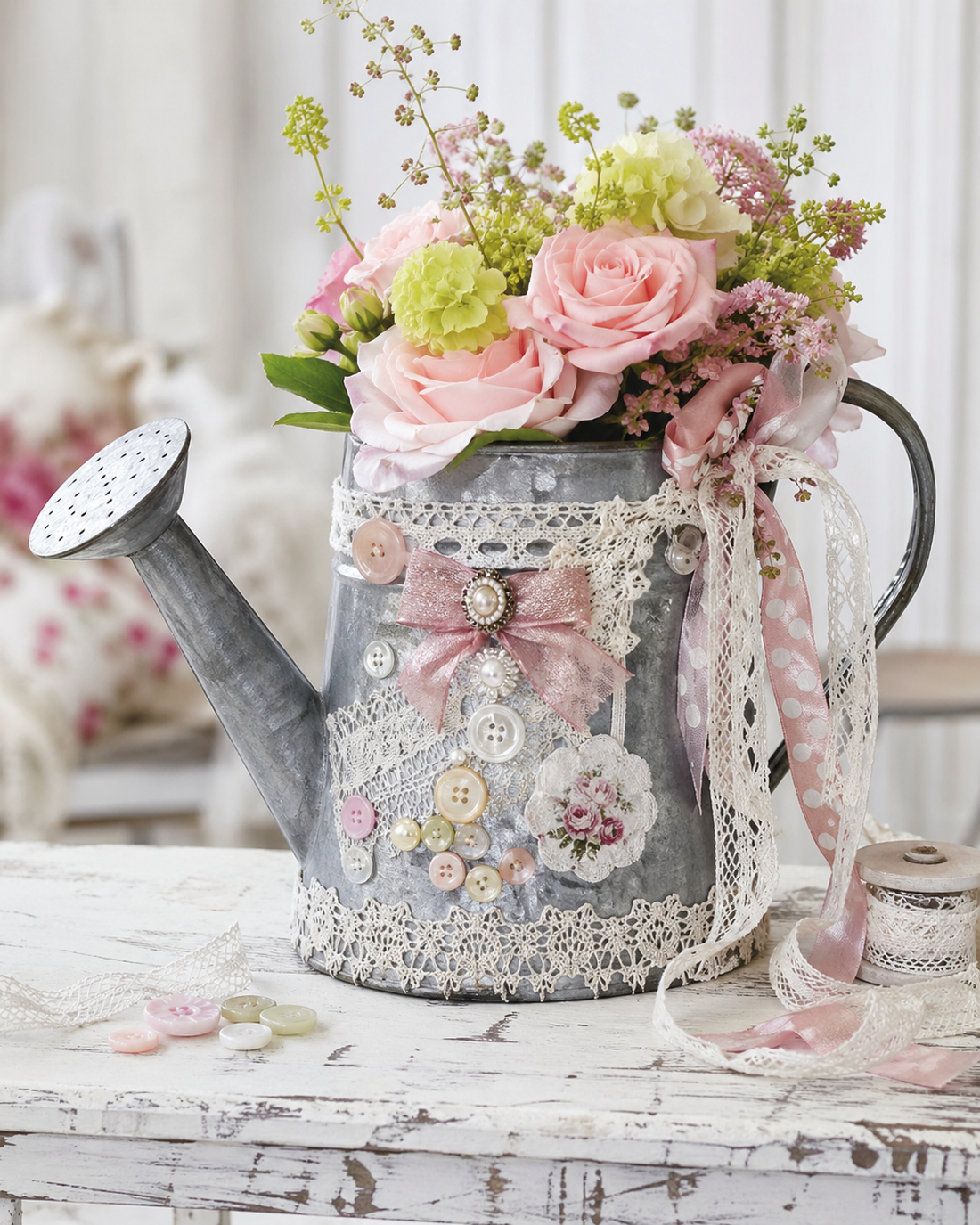 5 Cute ideas to customize a zinc watering can