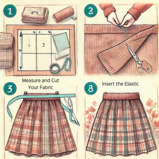 How to Sew a Skirt with Elastic Waistband 