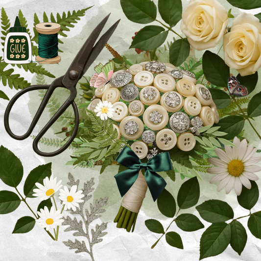 How to Make a Button Wedding Bouquet