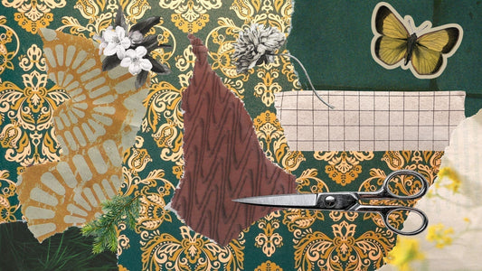 How to Turn Damask Wallpaper Scraps into Golden Tassels for Christmas &amp; New Year’s Eve