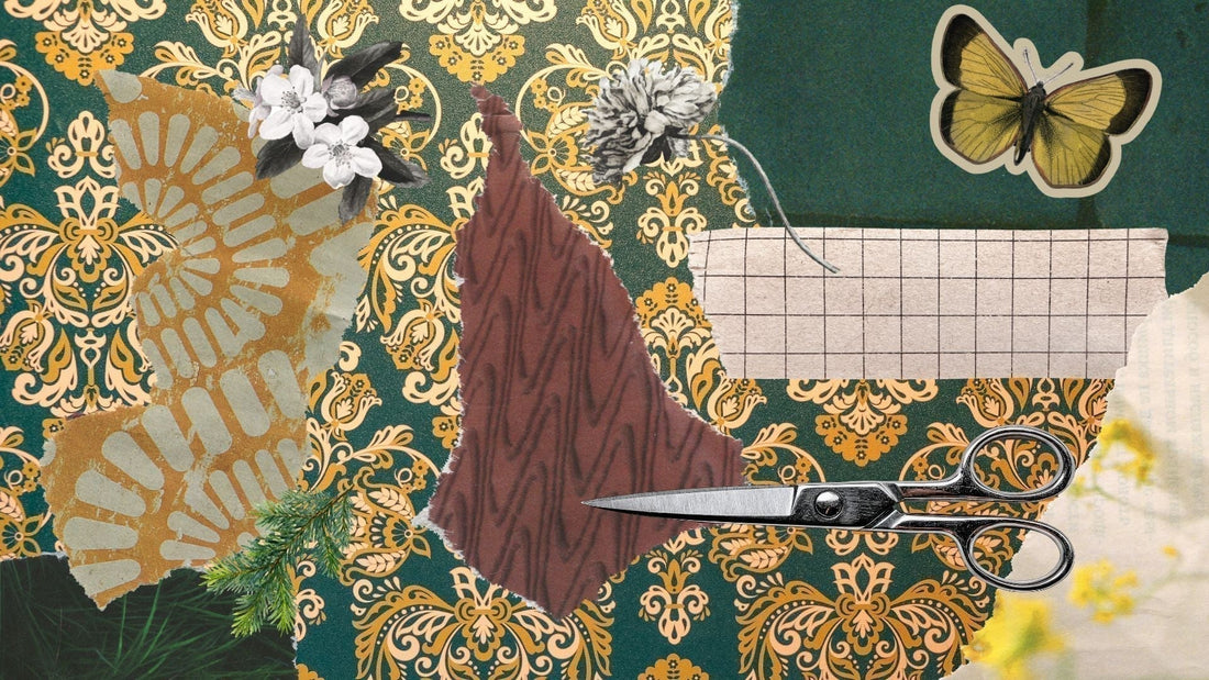 Golden Tassels from Wallpaper Scraps