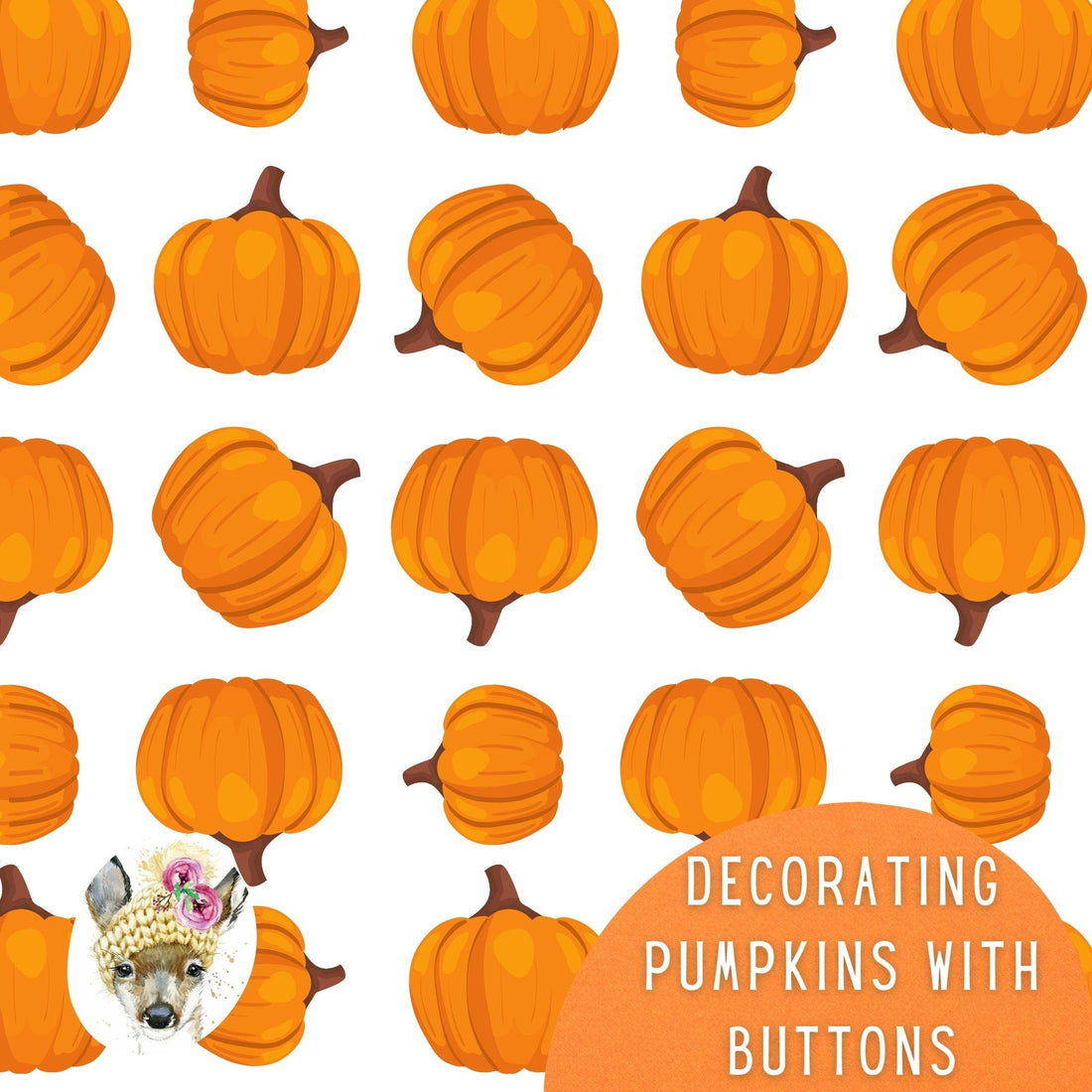 Decorating Pumpkins with Buttons