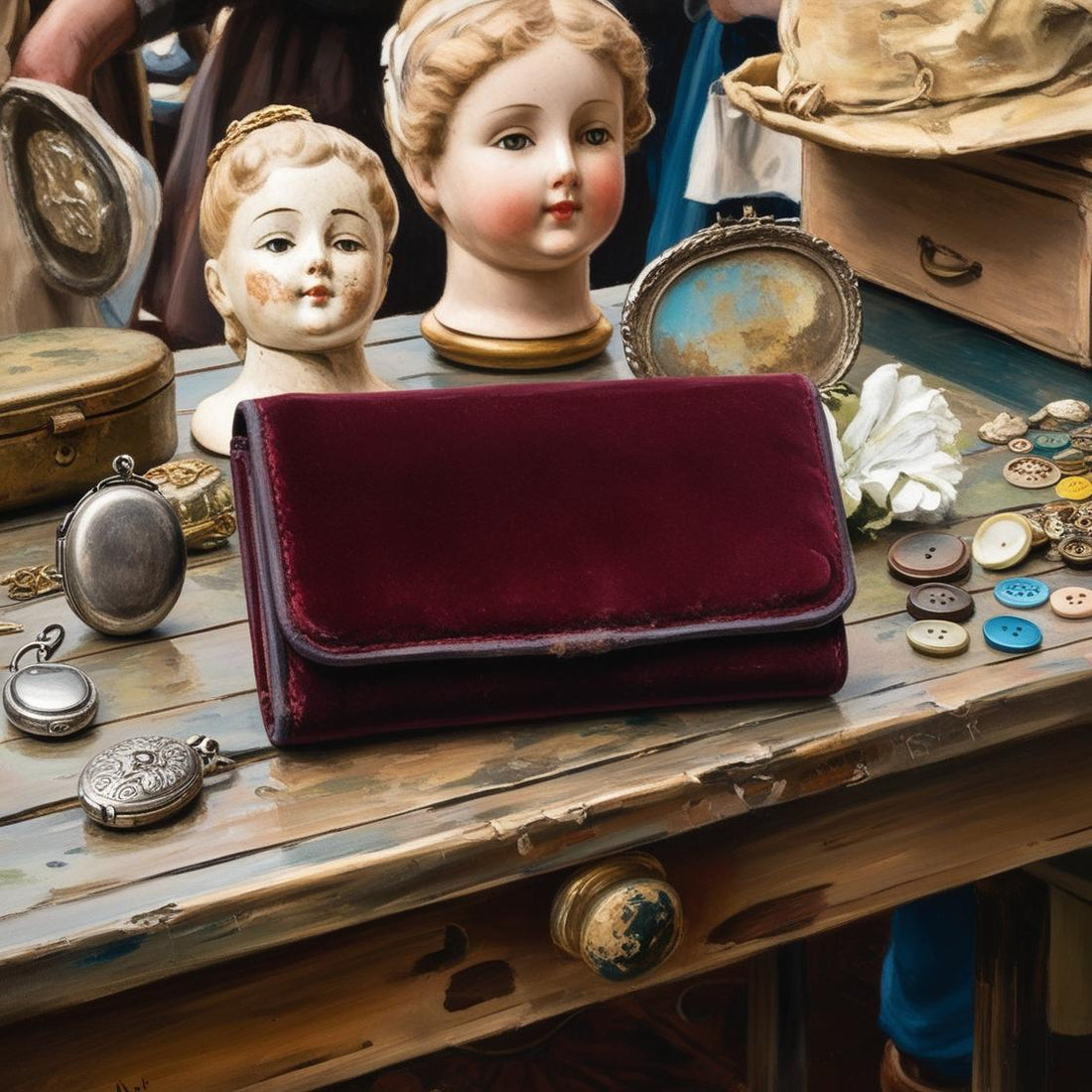 How to Turn a Flea Market Coin Purse into a Tiny Work of Art (with Vintage Glass Buttons!)