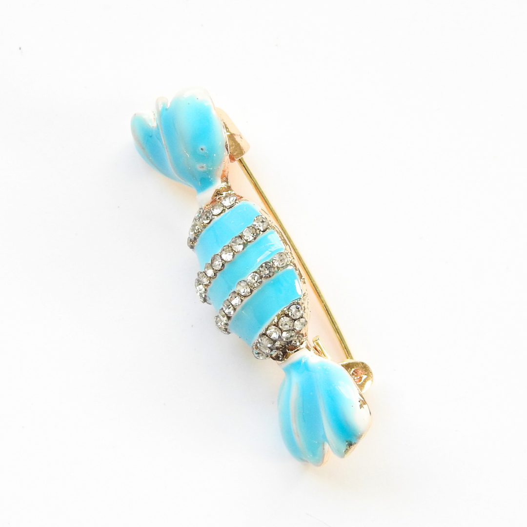 Blue Candy-Inspired Tiny Brooch Pin